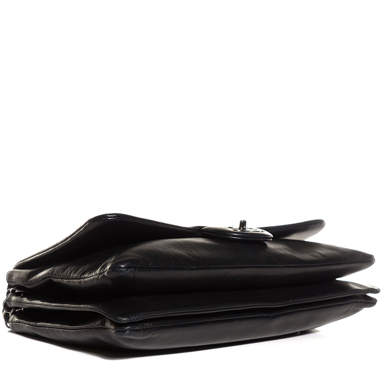 Chanel Lambskin Tweed Maxi Camellia Petals Flap Black 4 of 8