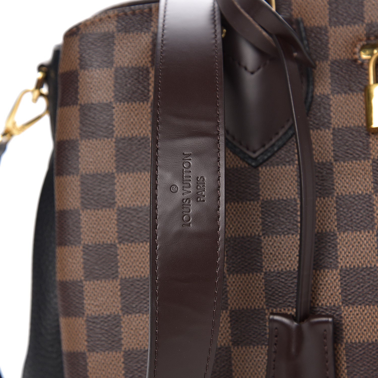 Louis Vuitton Cuir Taurillon Damier Ebene Normandy Black 6 of 9