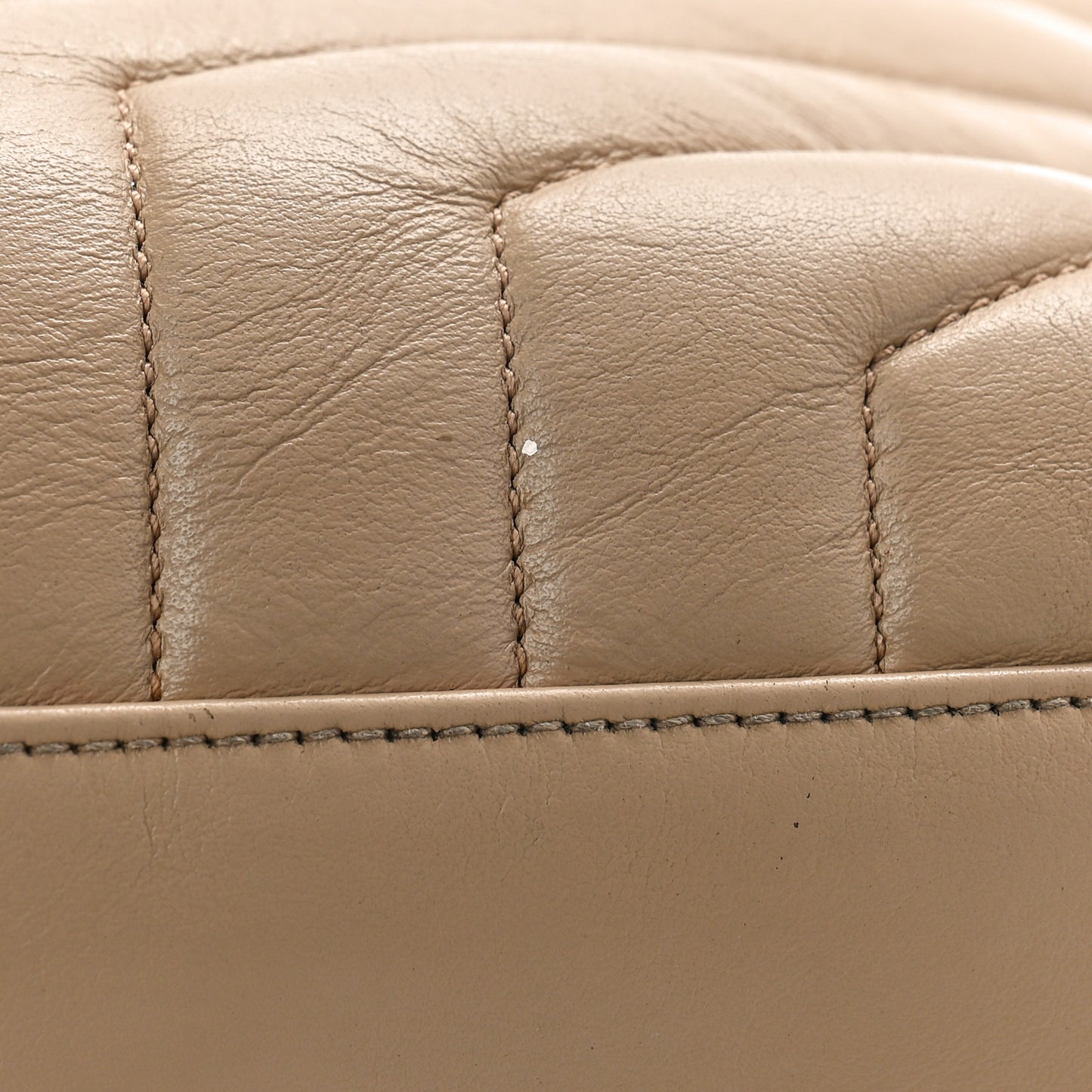 Calfskin Y Quilted Monogram Medium Loulou Chain Satchel Dark Beige