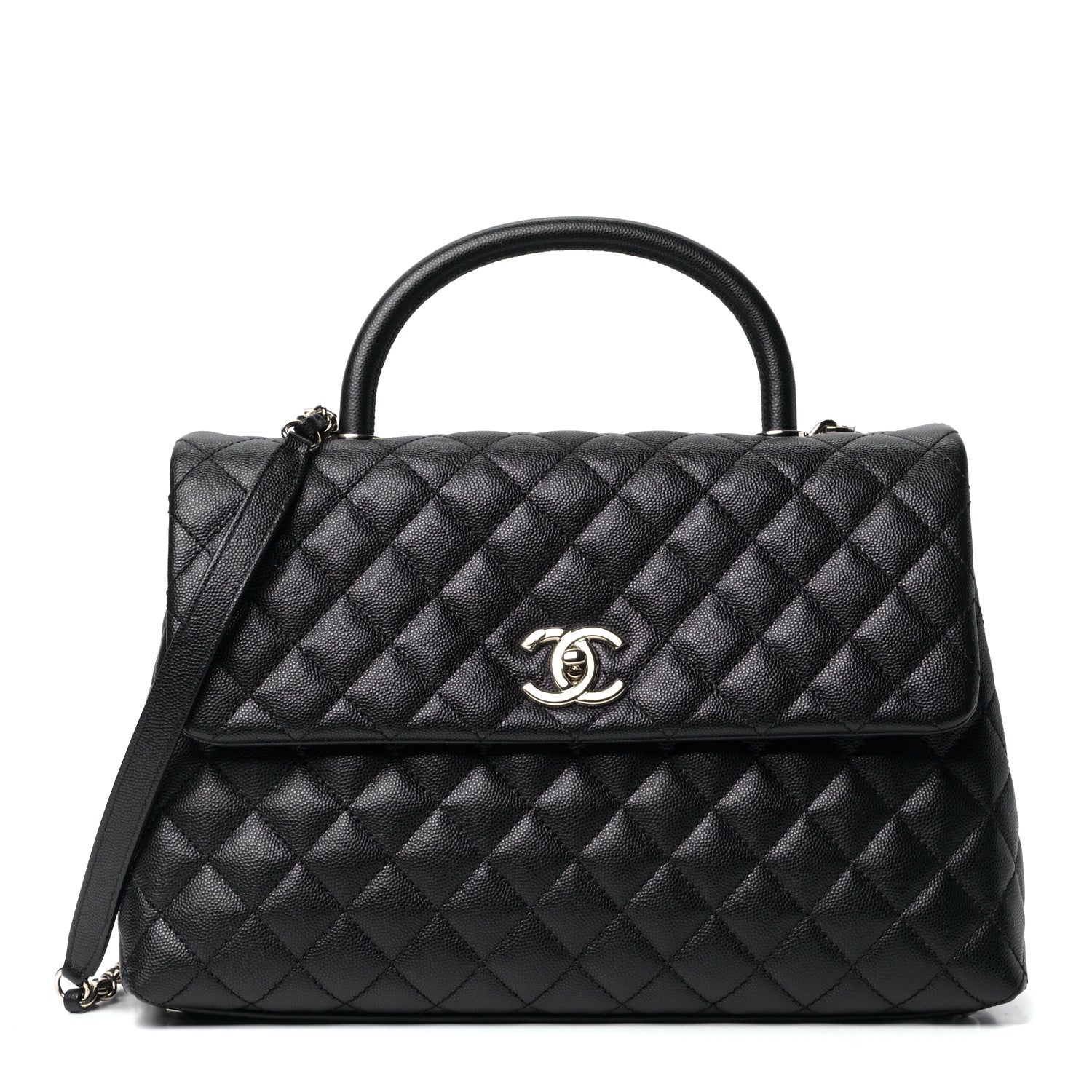 Chanel Caviar Quilted Medium Coco Handle Flap Black 1 of 6