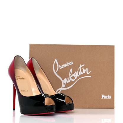 Christian Louboutin Patent Degrade New Very Prive 120 Pumps 35 Black Red 8 of 8