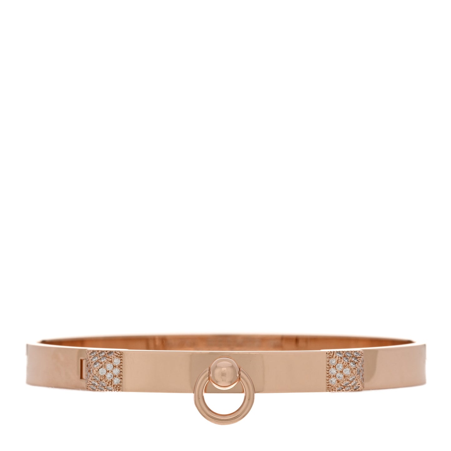 18K Rose Gold Diamond PM Collier De Chien Bracelet SH