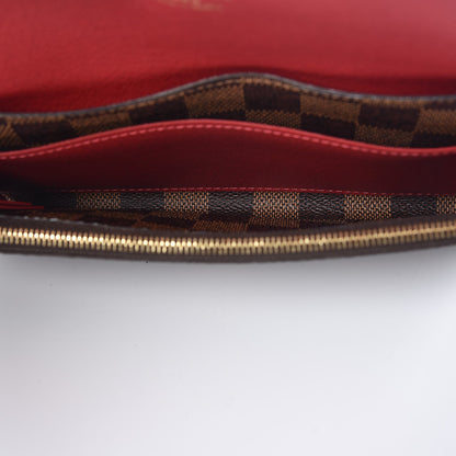 Louis Vuitton Damier Ebene Emilie Wallet Red 5 of 8