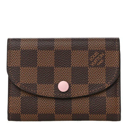Louis Vuitton Damier Ebene Rosalie Coin Purse Rose Ballerine 1 of 10