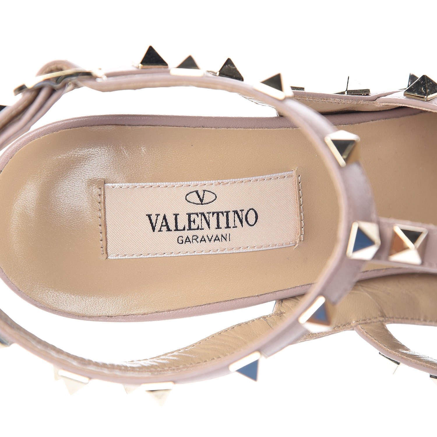 Valentino Garavani Nappa Rockstud Ankle Strap 100mm Pumps 40 Light Stone Poudre 7 of 9