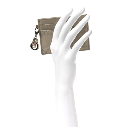 Christian Dior Patent Cannage Lady Dior Card Holder  Beige 2 of 7