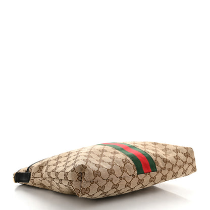 Gucci GG Monogram Web Flat Messenger Bag Black 4 of 11