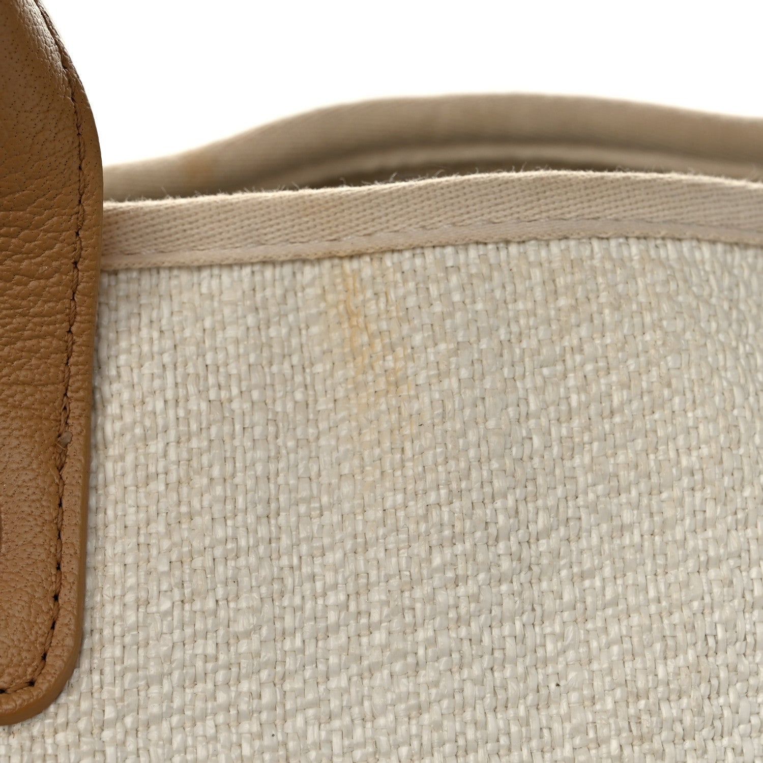 Chanel Canvas Large Shopping Tote White Beige 11 of 12