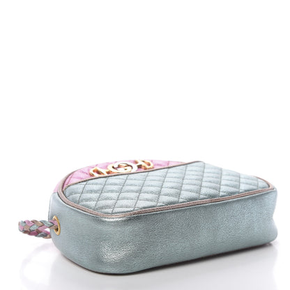 Gucci Laminated Nappa Trapuntata Mini Zumi Dome Shoulder Bag Rosa Lago Rame 4 of 11