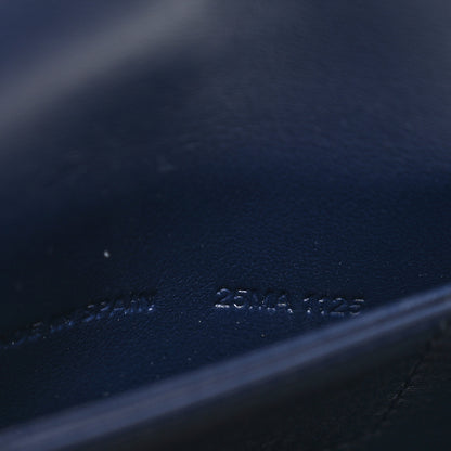 Christian Dior Grained Calfskin Turn Me Envelope Gusseted Card Holder Navy 7 of 8