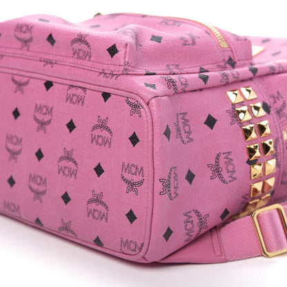 MCM Visetos Small Side Stud Stark Backpack Pink 5 of 12