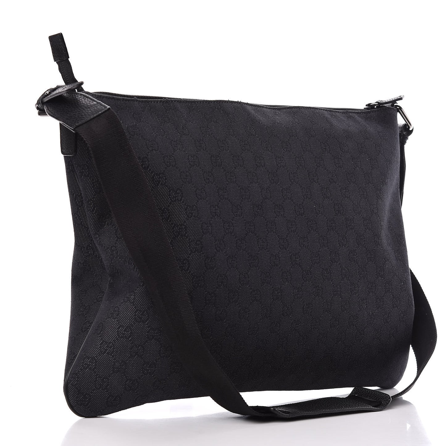 Denim Monogram Messenger Bag Black