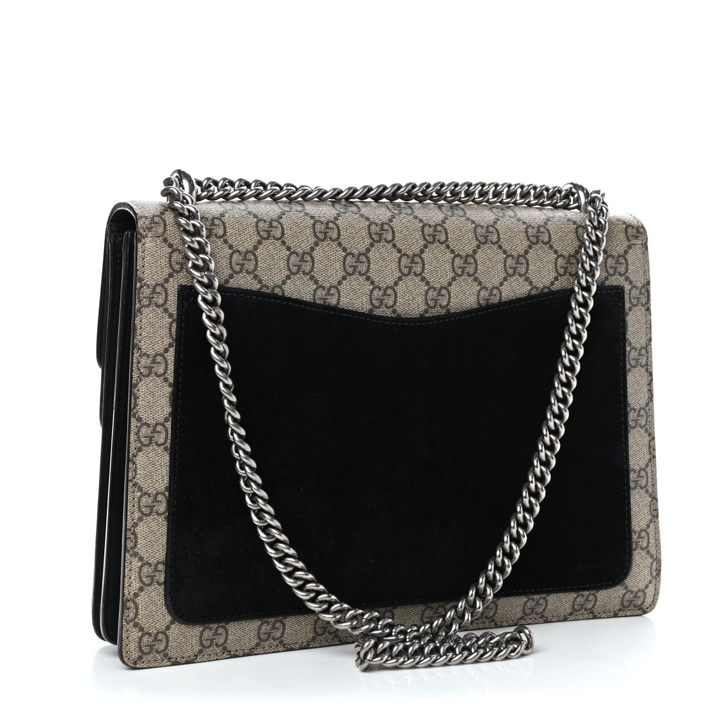 GG Supreme Monogram Medium Dionysus Shoulder Bag Black