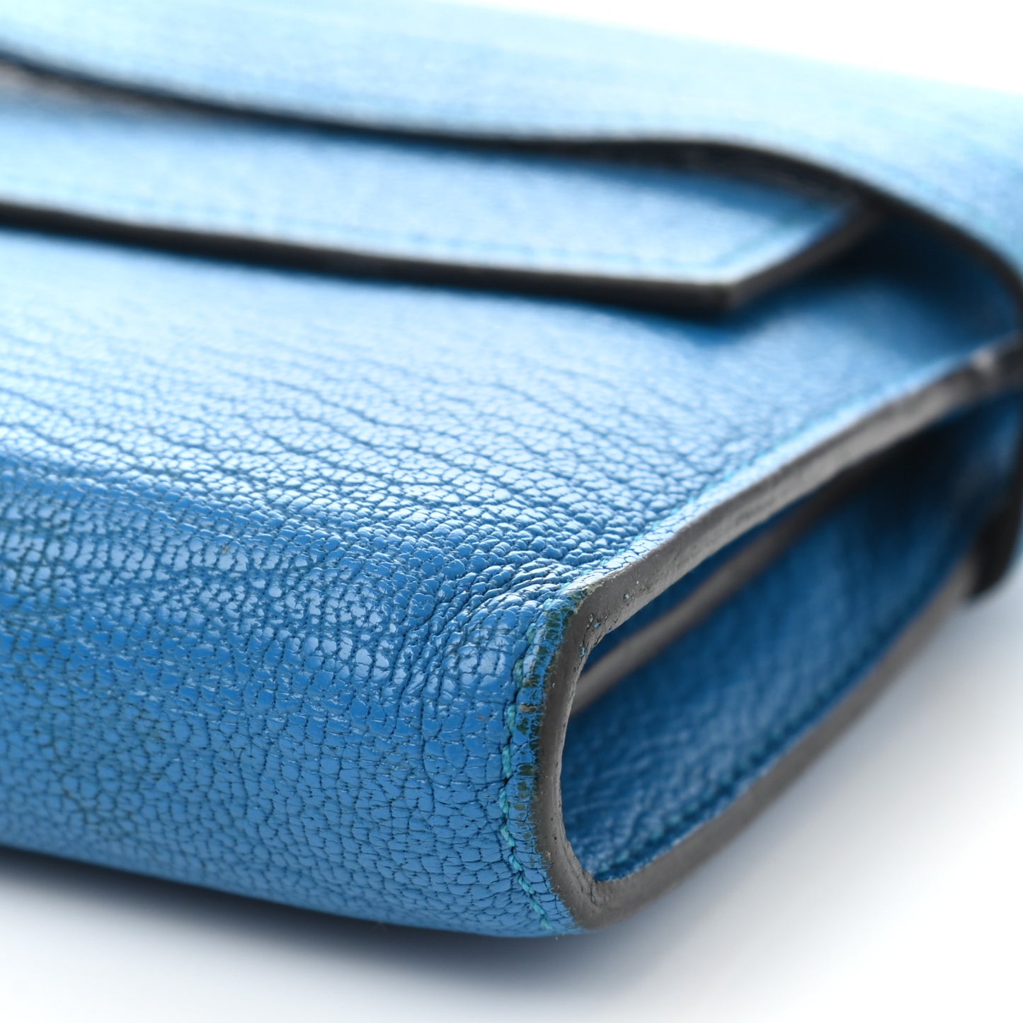 Chevre Mysore Kelly Longue Wallet Bleu Zanzibar