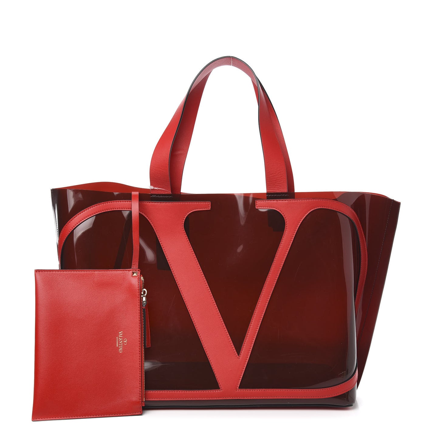 PVC Vlogo Escape Tote Red