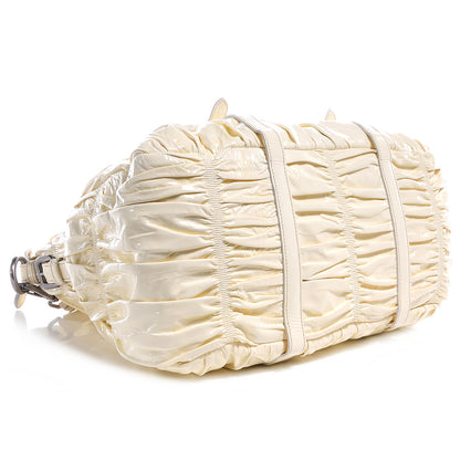 Prada Vernice Dressy Gaufre Tote White 4 of 10