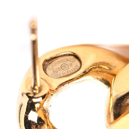 Chanel Metal CC Pick Drop Earrings Gold 4 of 4