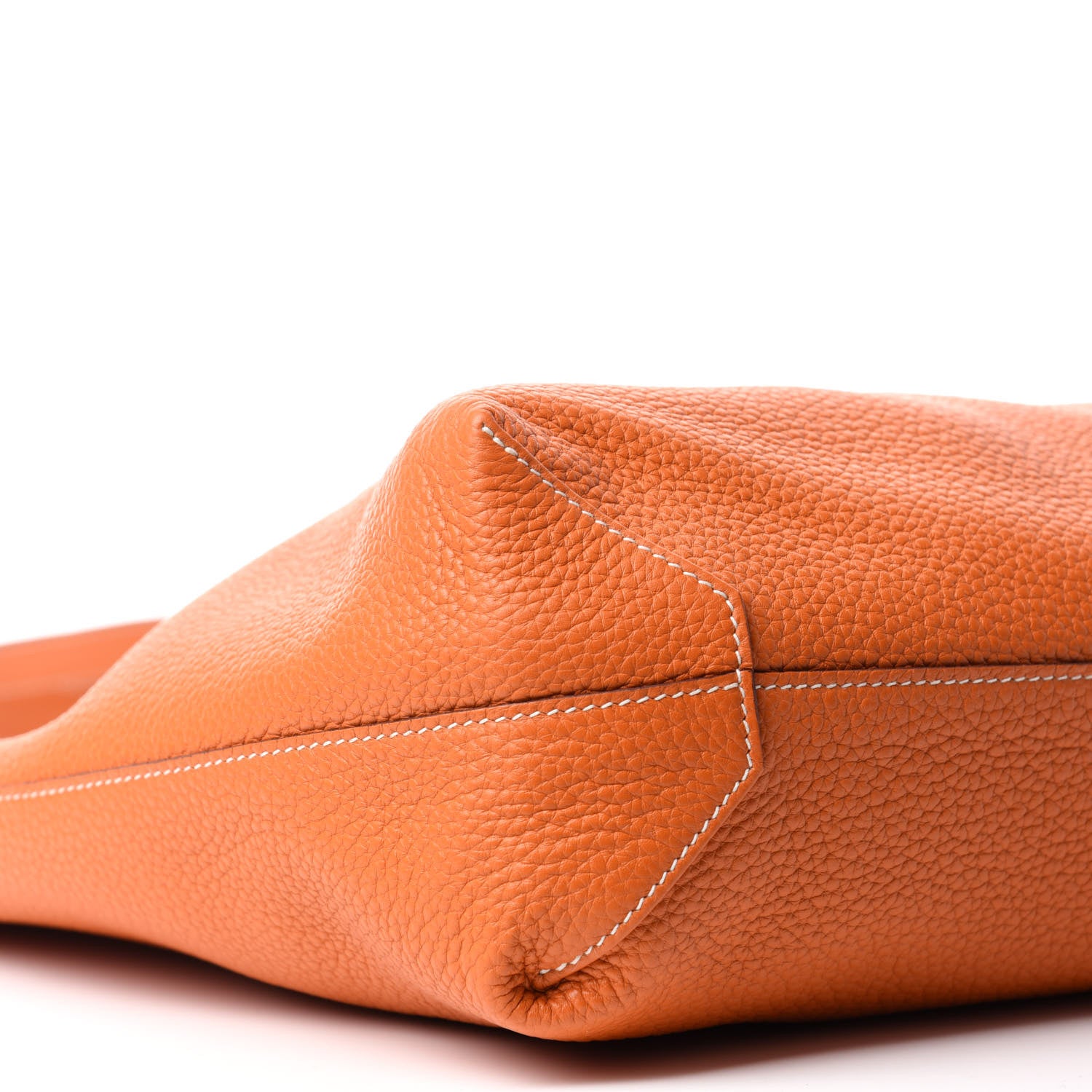 Hermes Taurillon Clemence Double Sens 45 Reversible Tote Orange Gold 14 of 16