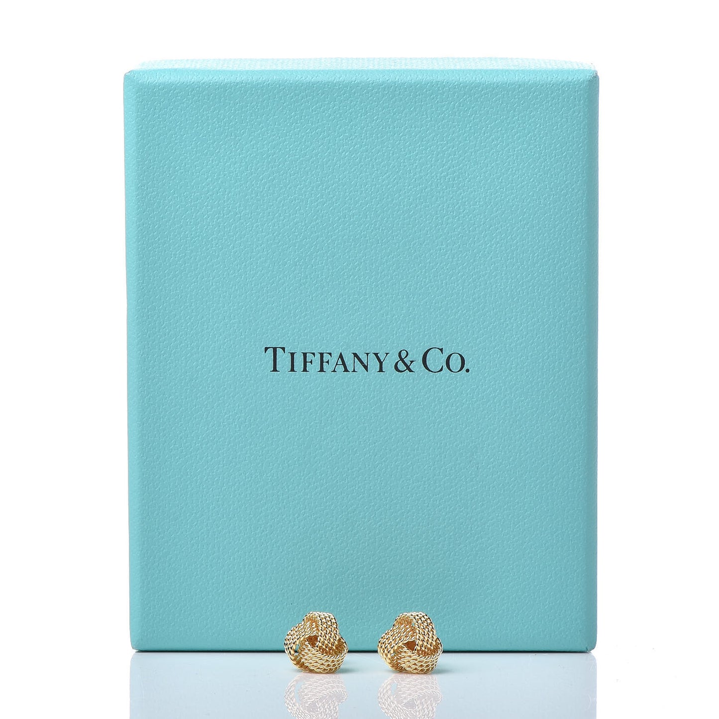 18K Yellow Gold Twist Knot Earrings