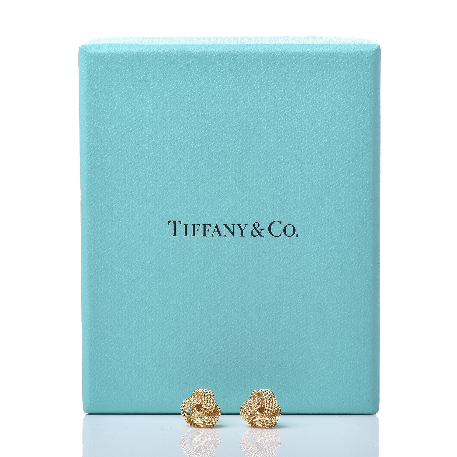 Tiffany 18K Yellow Gold Twist Knot Earrings 5 of 5