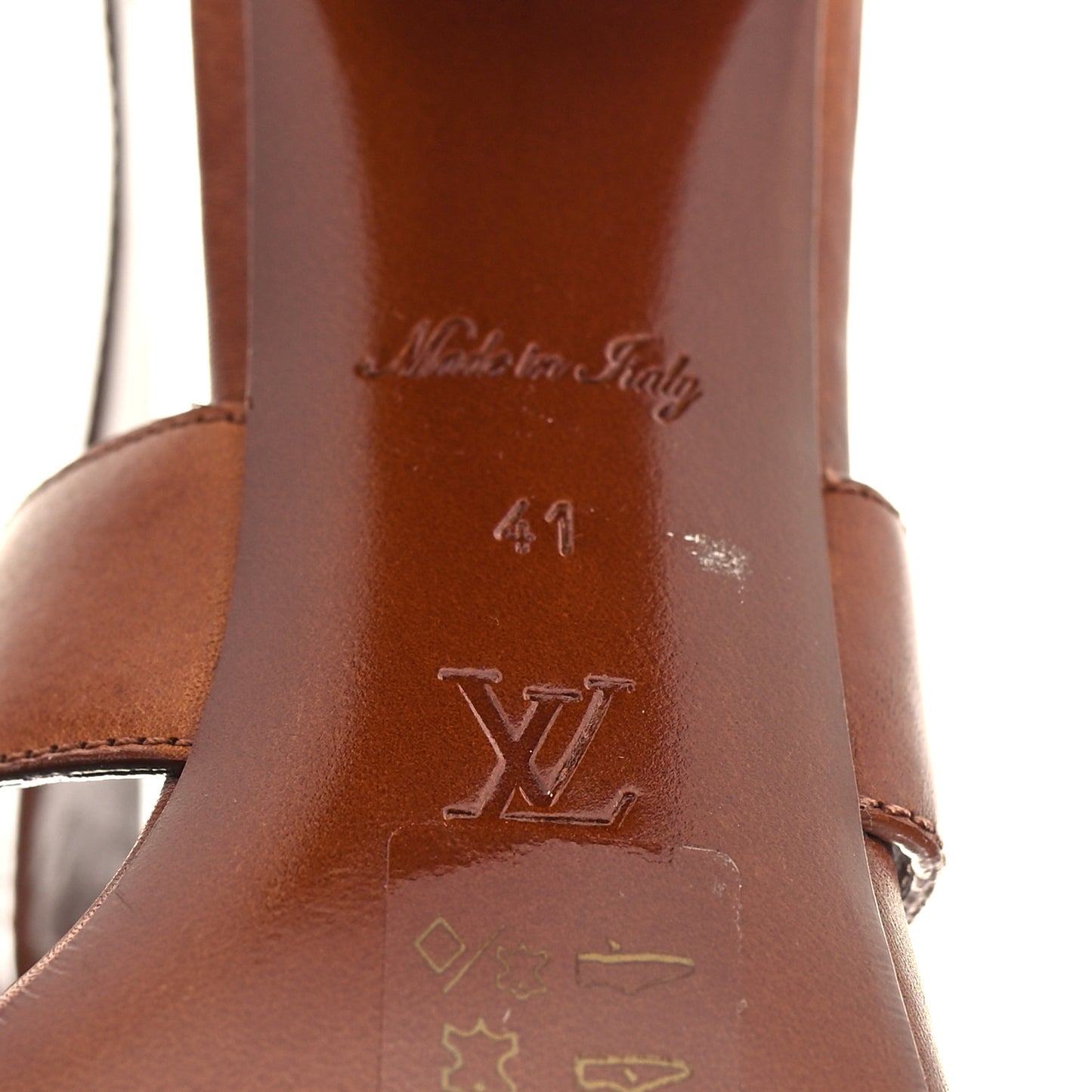 Calfskin Monogram Horizon Sandals 41 Cognac Brown