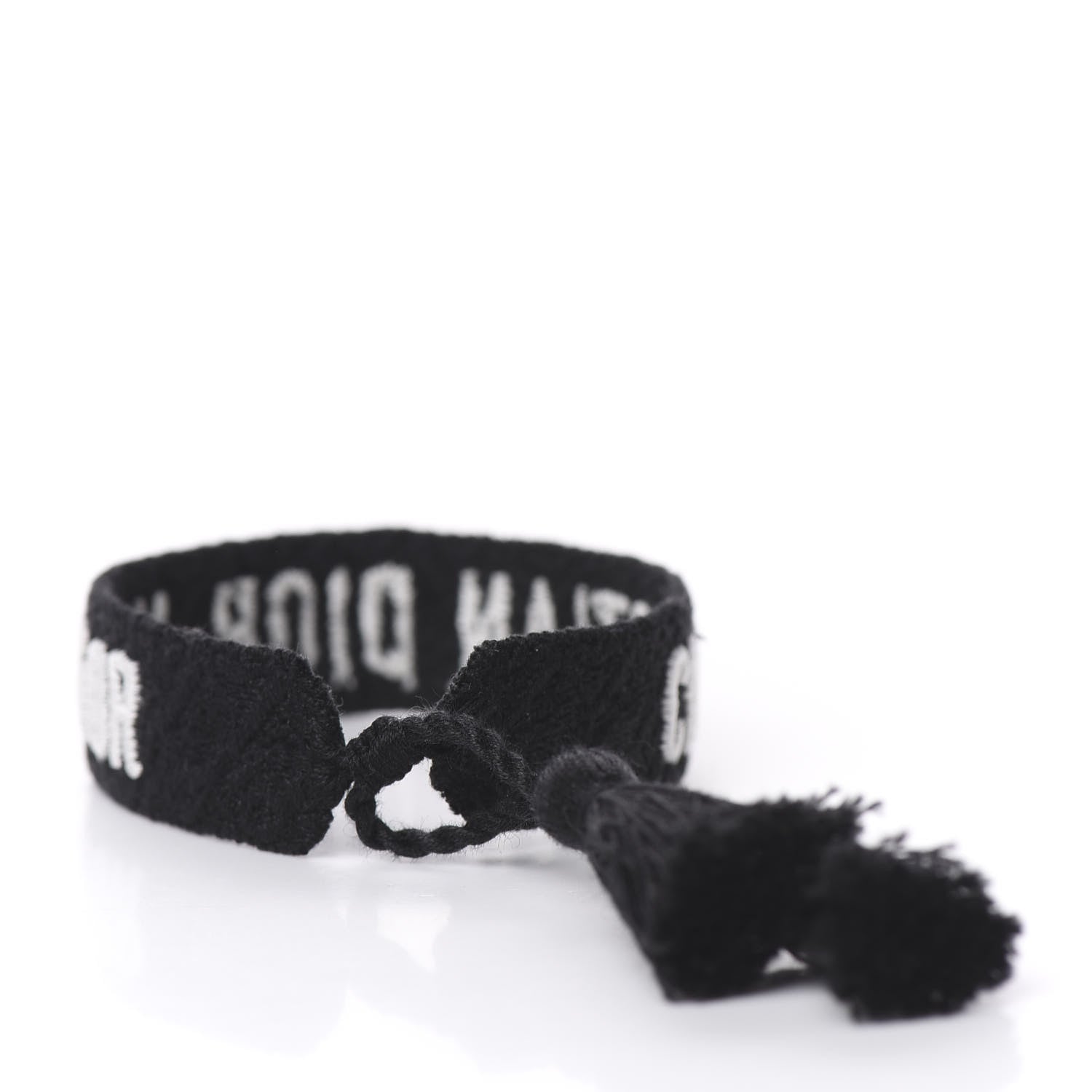Christian Dior Woven Cotton J'Adior Friendship Bracelet Black 3 of 3