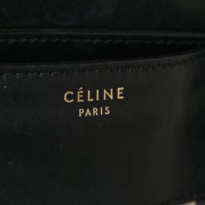 Celine Linen Smooth Calfskin Leopard Print Medium Luggage Black 20 of 20