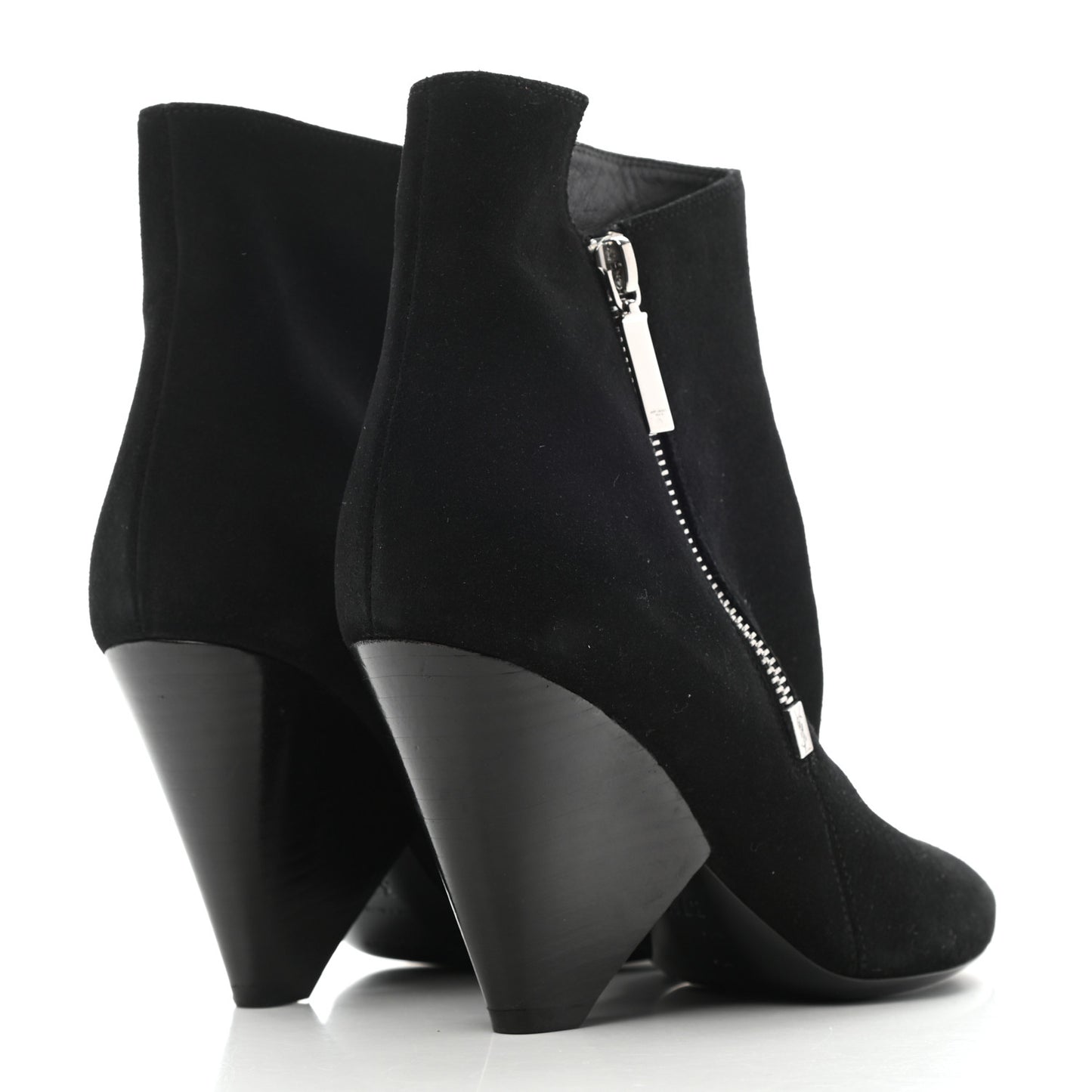 Suede Soho Niki 85 Zip Booties 37.5 Black