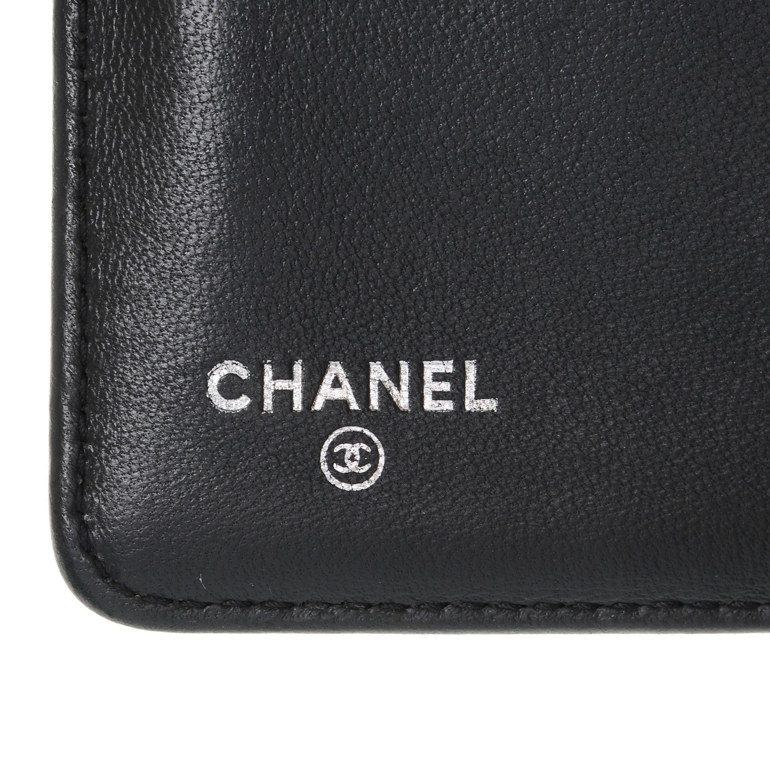 Chanel Lambskin Quilted Boy Large Zip Pocket Wallet Dark Grey 6 of 8