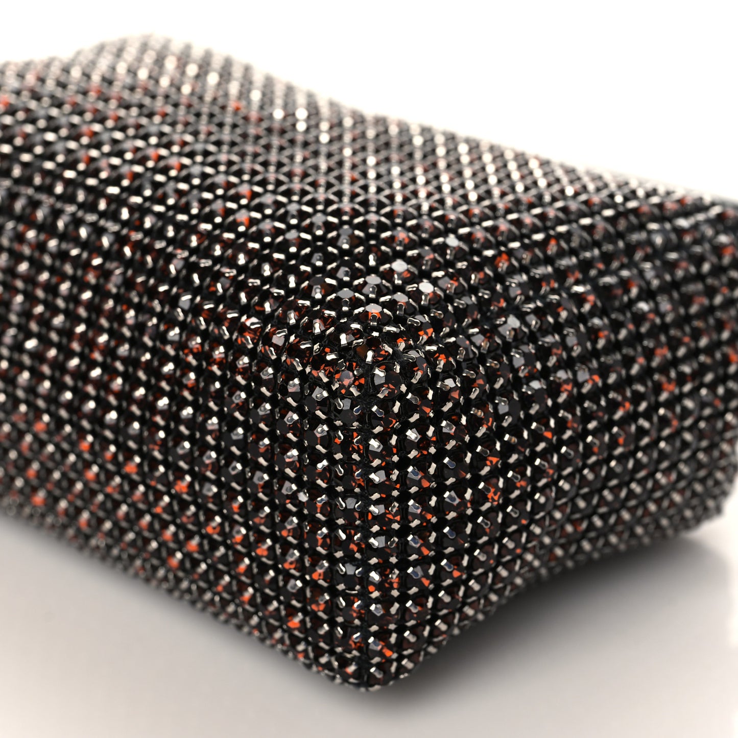 Mesh Crystal Rhinestone Mini Heiress Pouch Cola