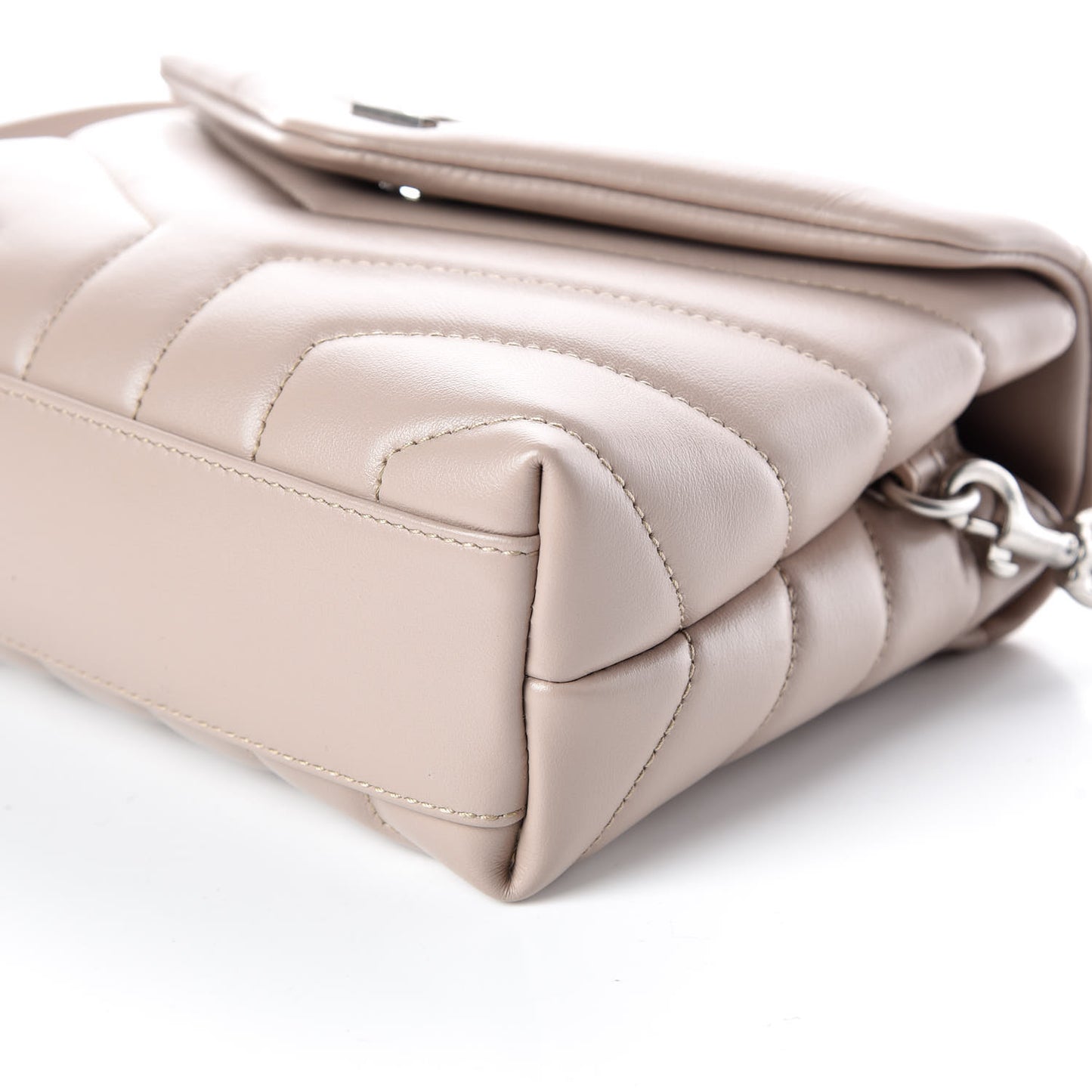 Calfskin Y Quilted Monogram Toy Loulou Crossbody Bag Nude Powder