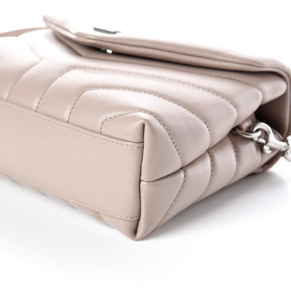 Saint Laurent Calfskin Y Quilted Monogram Toy Loulou Crossbody Bag Nude Powder 6 of 8