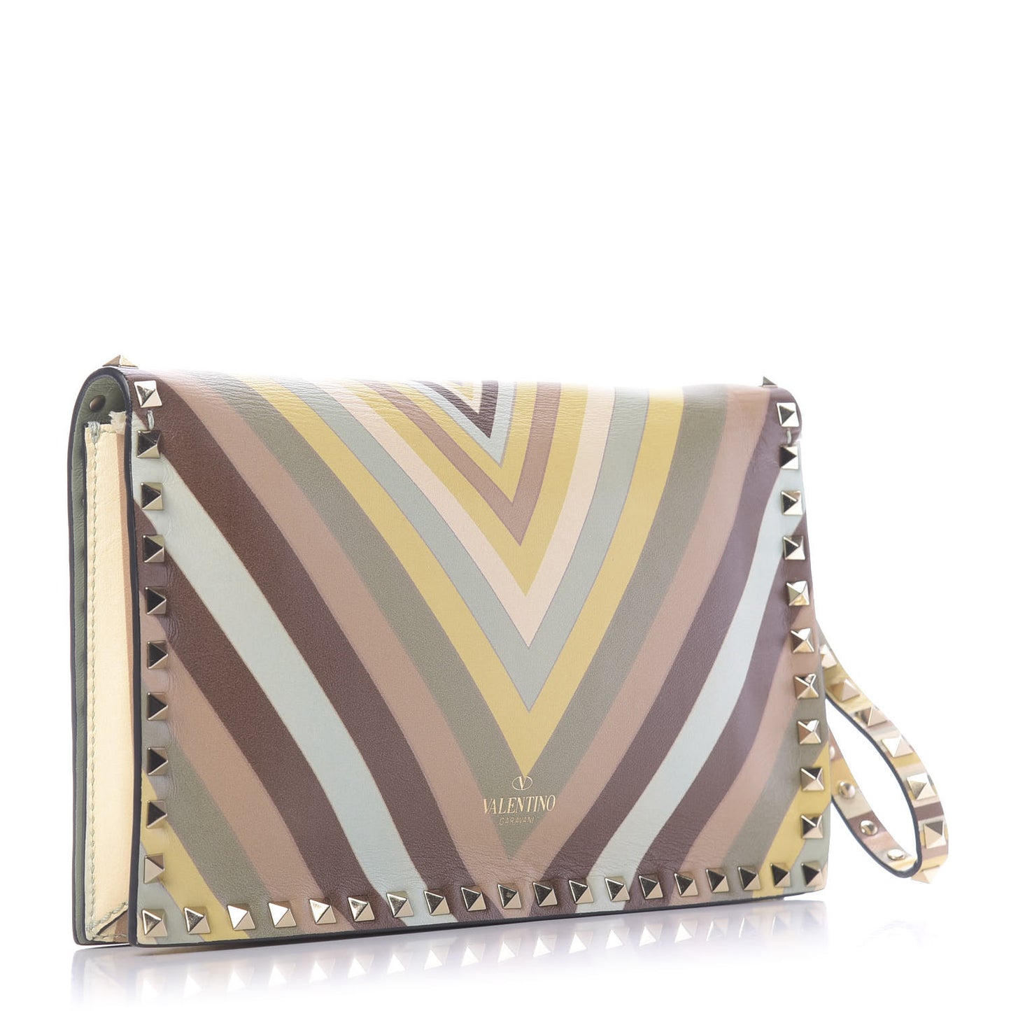 Nappa Native Couture 1975 Rockstud Wristlet Clutch Multicolor