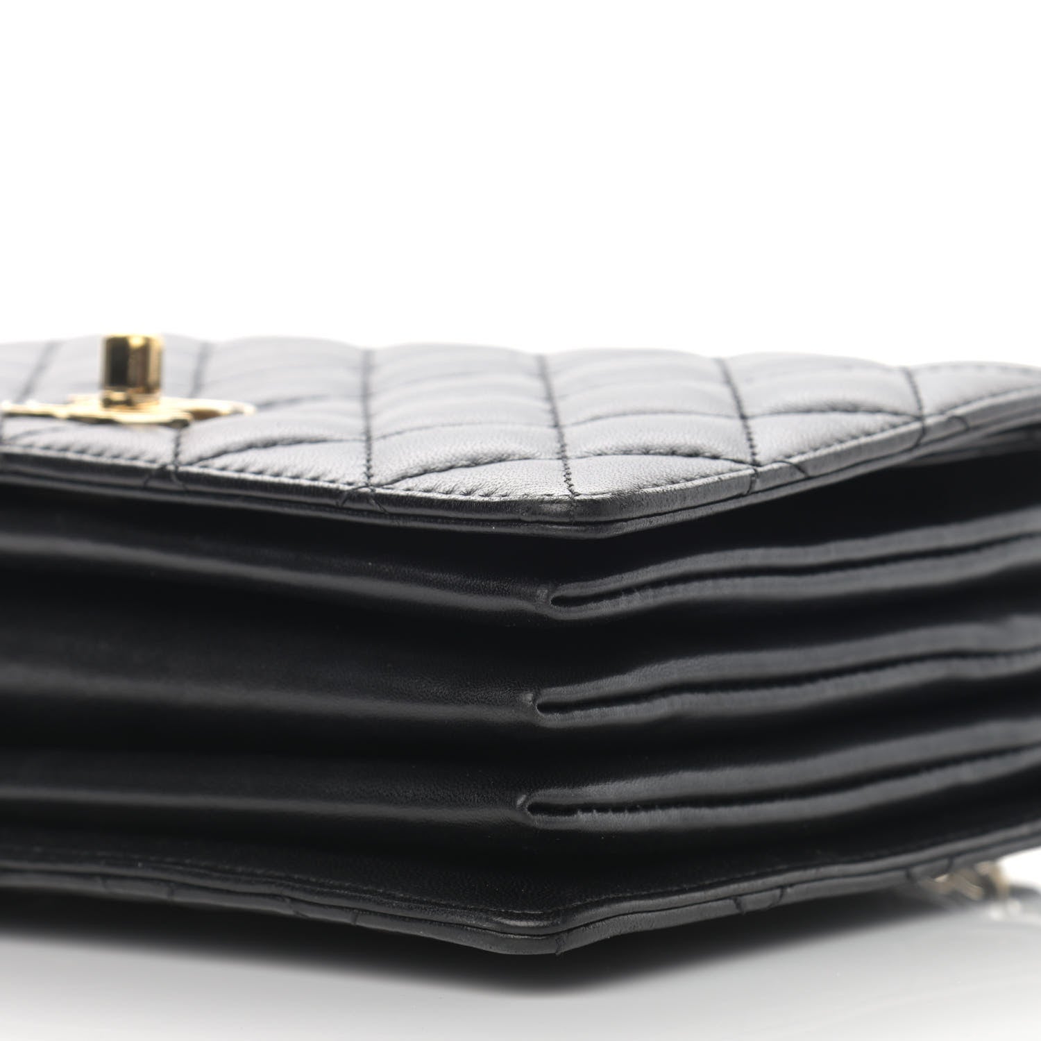 Chanel Lambskin Quilted Small Handle Tied Top Handle Flap Black 10 of 15
