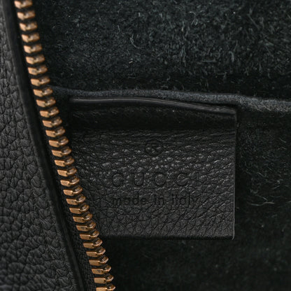 Gucci Pebbled Calfskin Medium Logo Portfolio Clutch Black 6 of 10