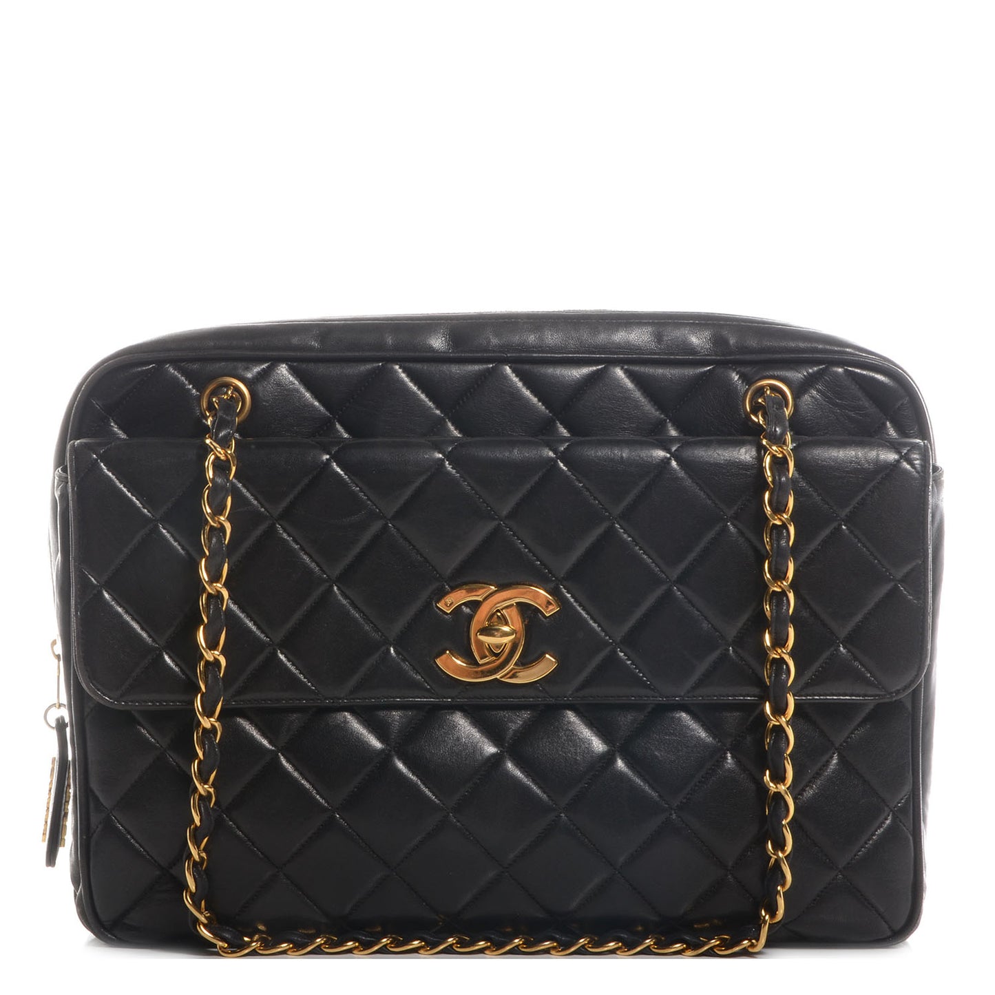Lambskin Large Camera Case Black