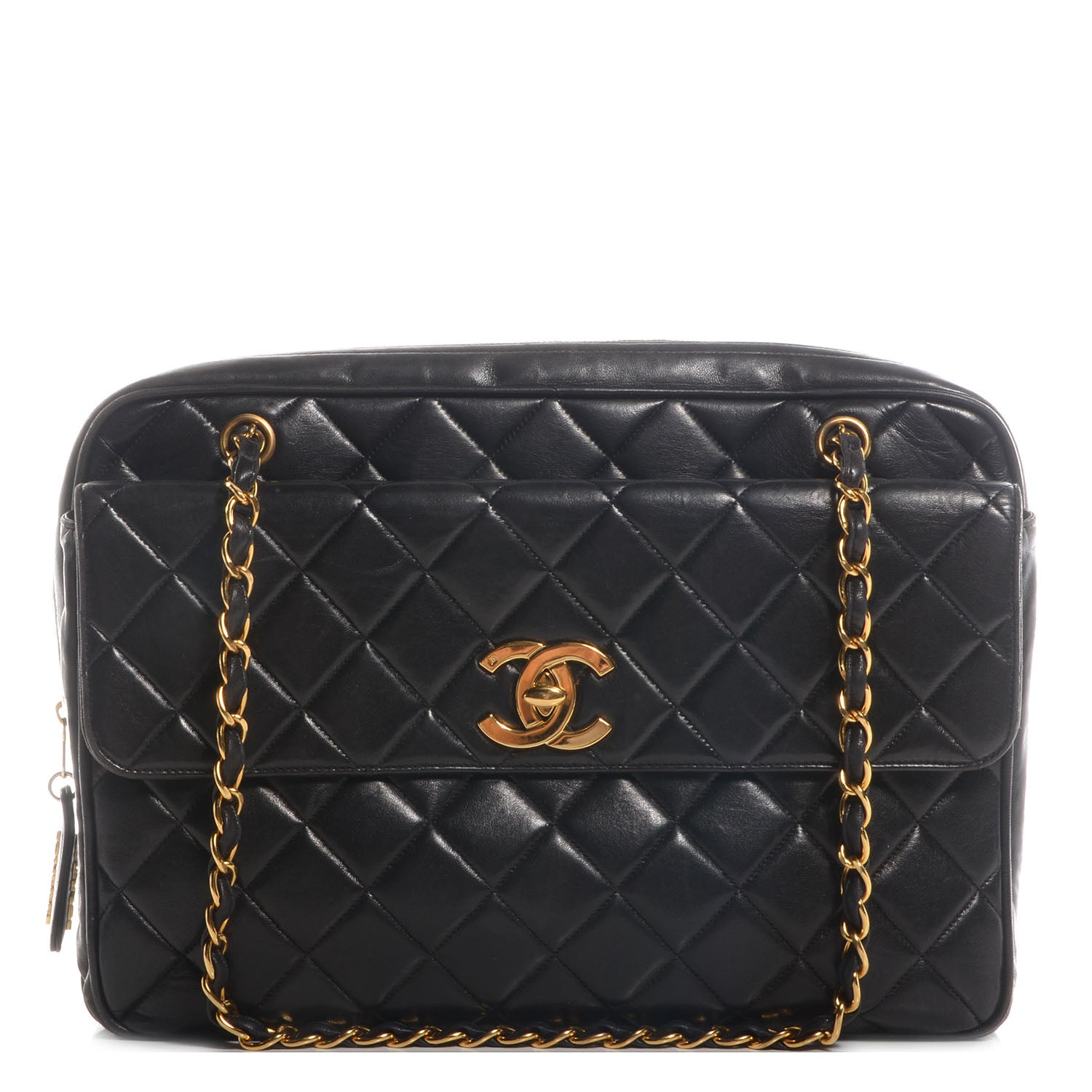 Chanel Lambskin Large Camera Case Black 1 of 9