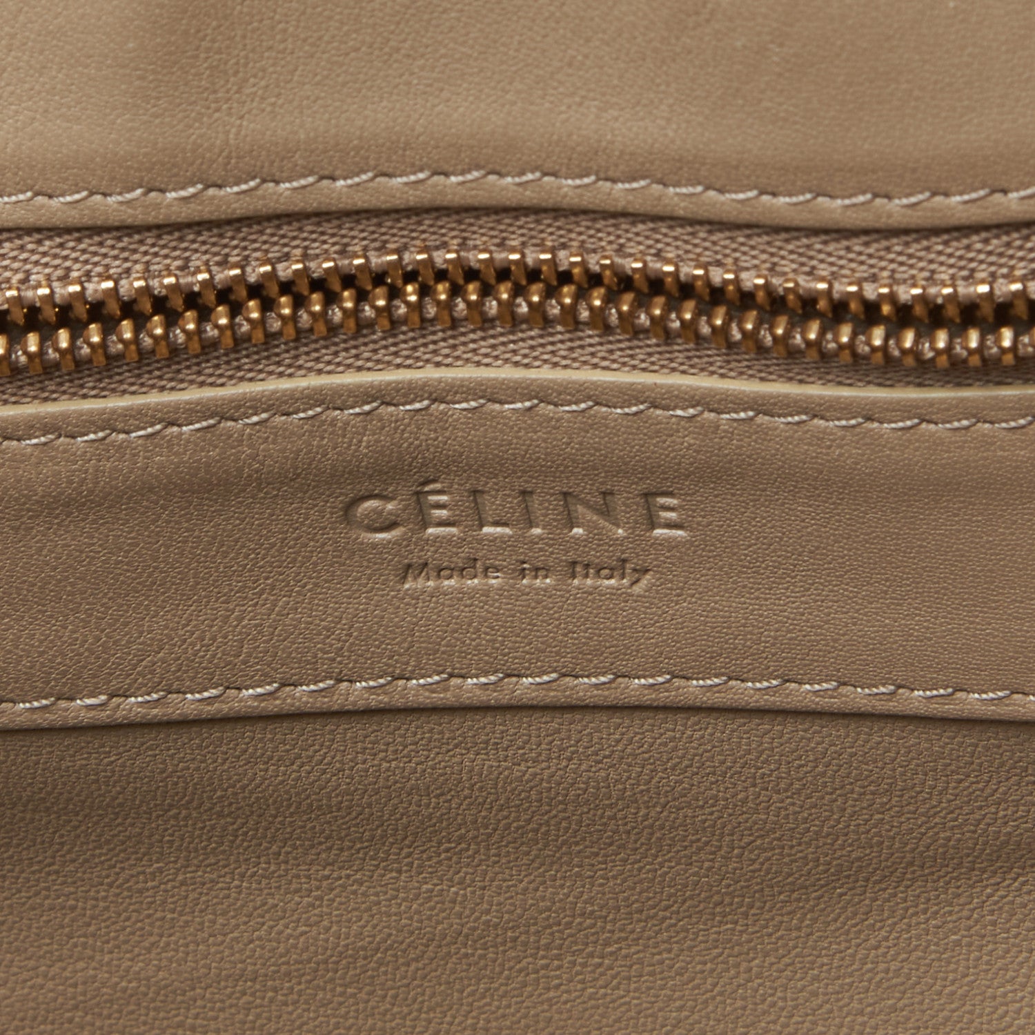 Celine Lambskin Horizontal Bi-Color Cabas Beige Butter 8 of 10