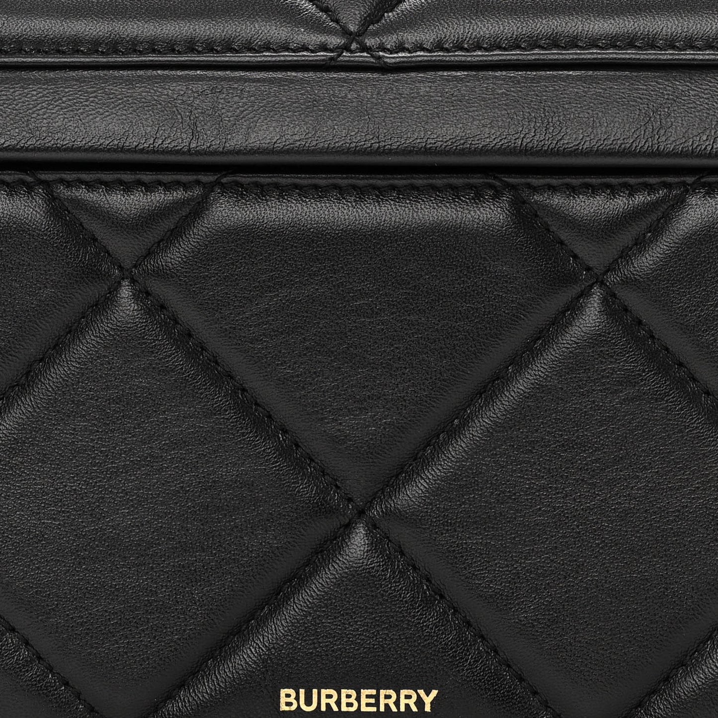 Lambskin Quilted Small Olympia Pouch Black