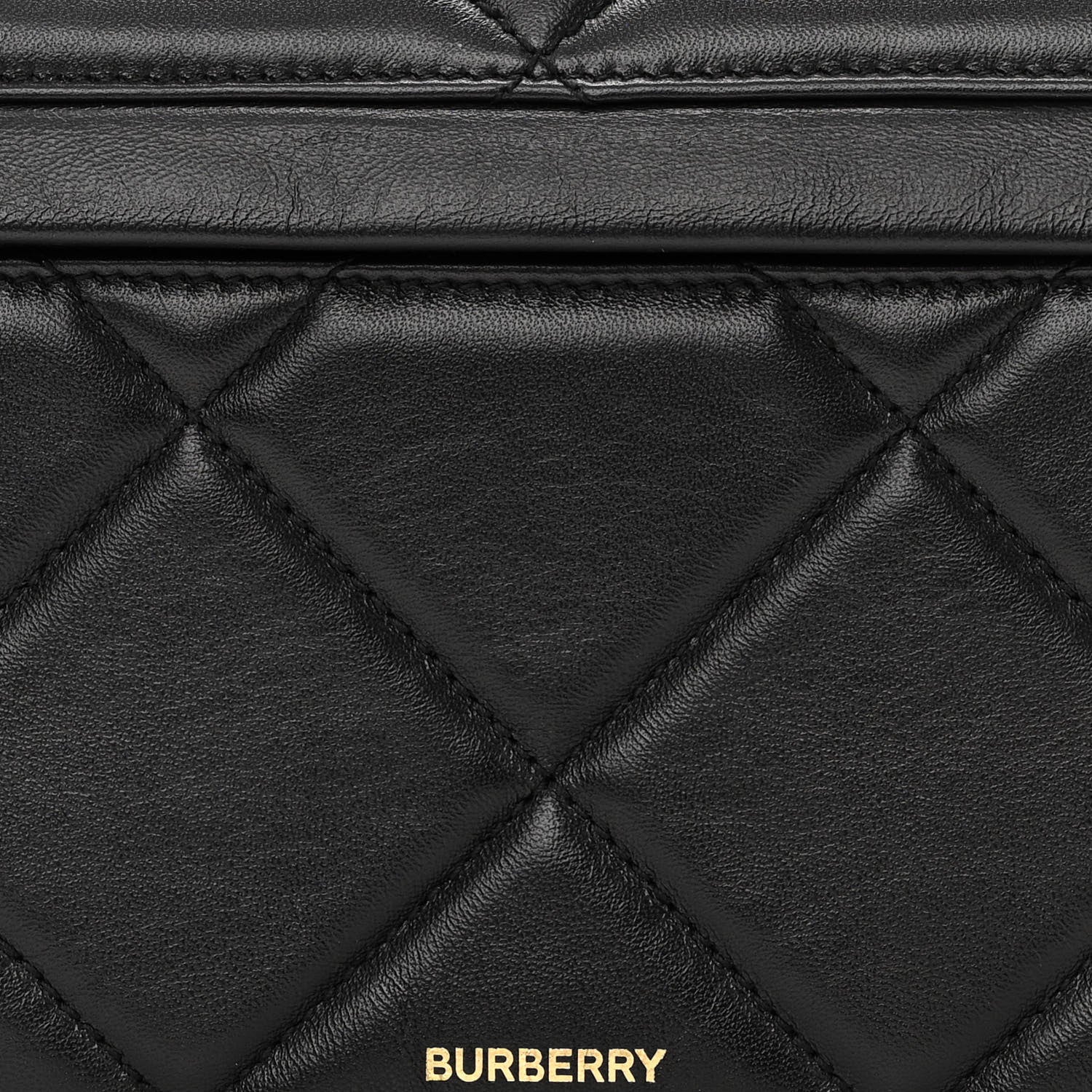 Burberry Lambskin Quilted Small Olympia Pouch Black 7 of 10