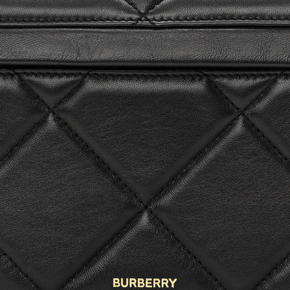 Burberry Lambskin Quilted Small Olympia Pouch Black 7 of 10