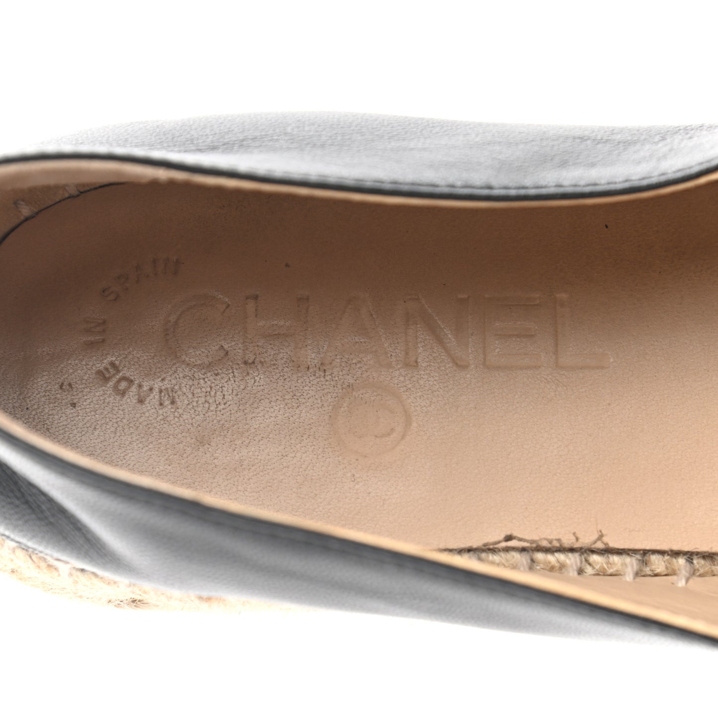 Lambskin CC Espadrilles 37 Black