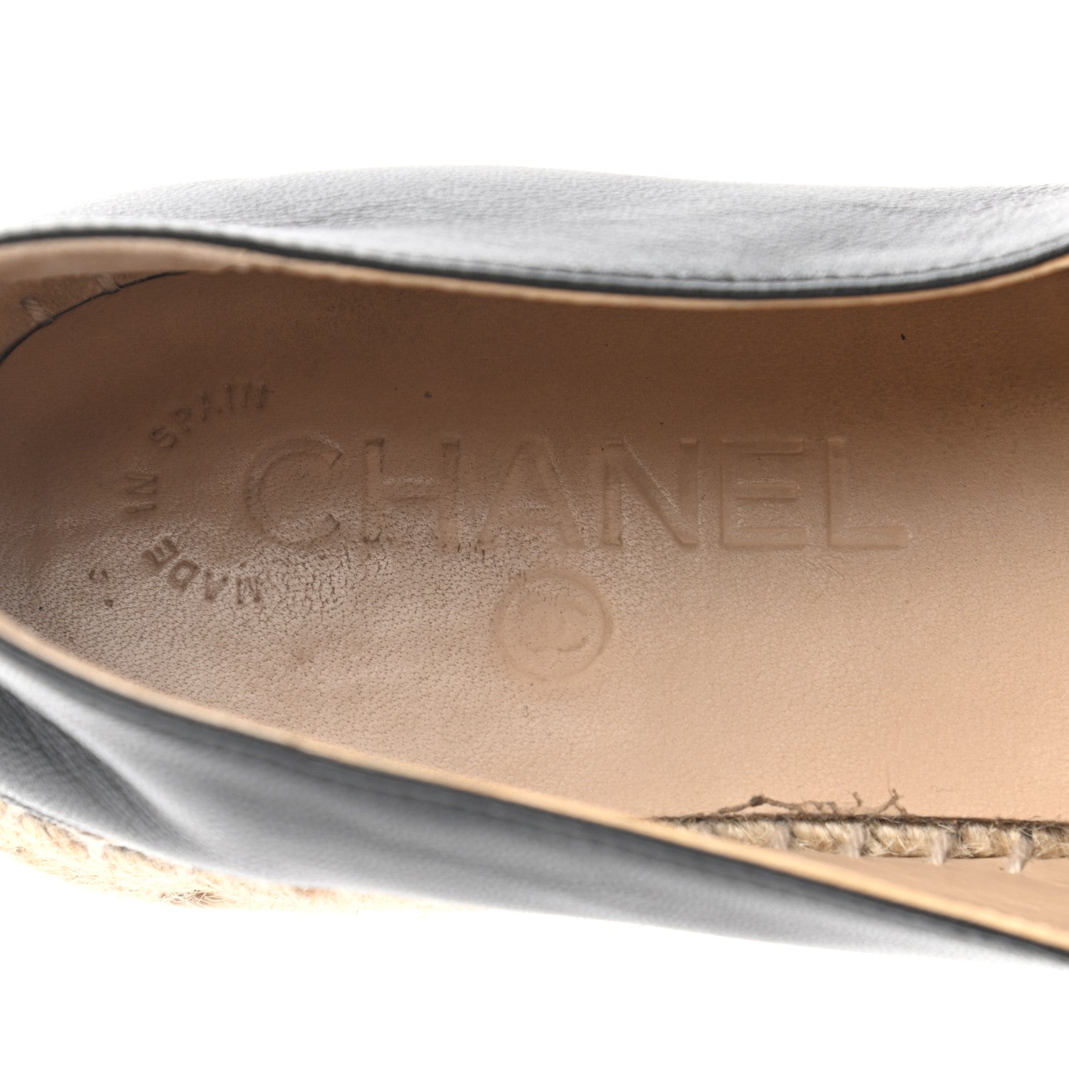 Chanel Lambskin CC Espadrilles 37 Black 6 of 14