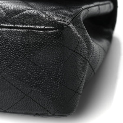 Chanel Caviar Quilted Jumbo Single Flap Black 9 of 10