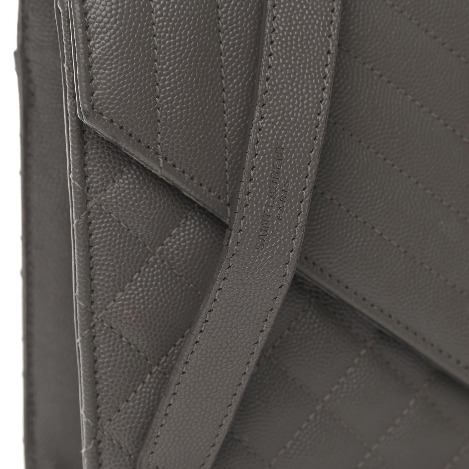 Saint Laurent Grain De Poudre Textured Mixed Matelasse Medium Triquilt Monogram Satchel Earth 11 of 15