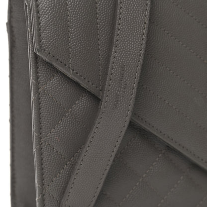 Saint Laurent Grain De Poudre Textured Mixed Matelasse Medium Triquilt Monogram Satchel Earth 11 of 15