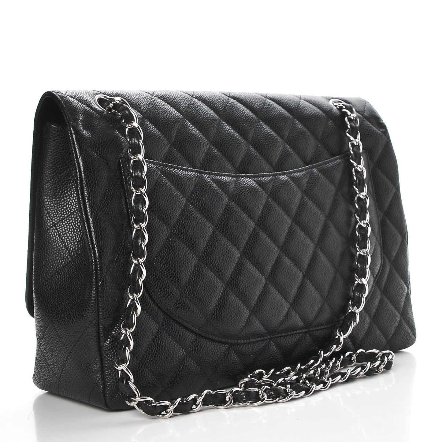 Caviar Quilted Maxi Single Flap Black