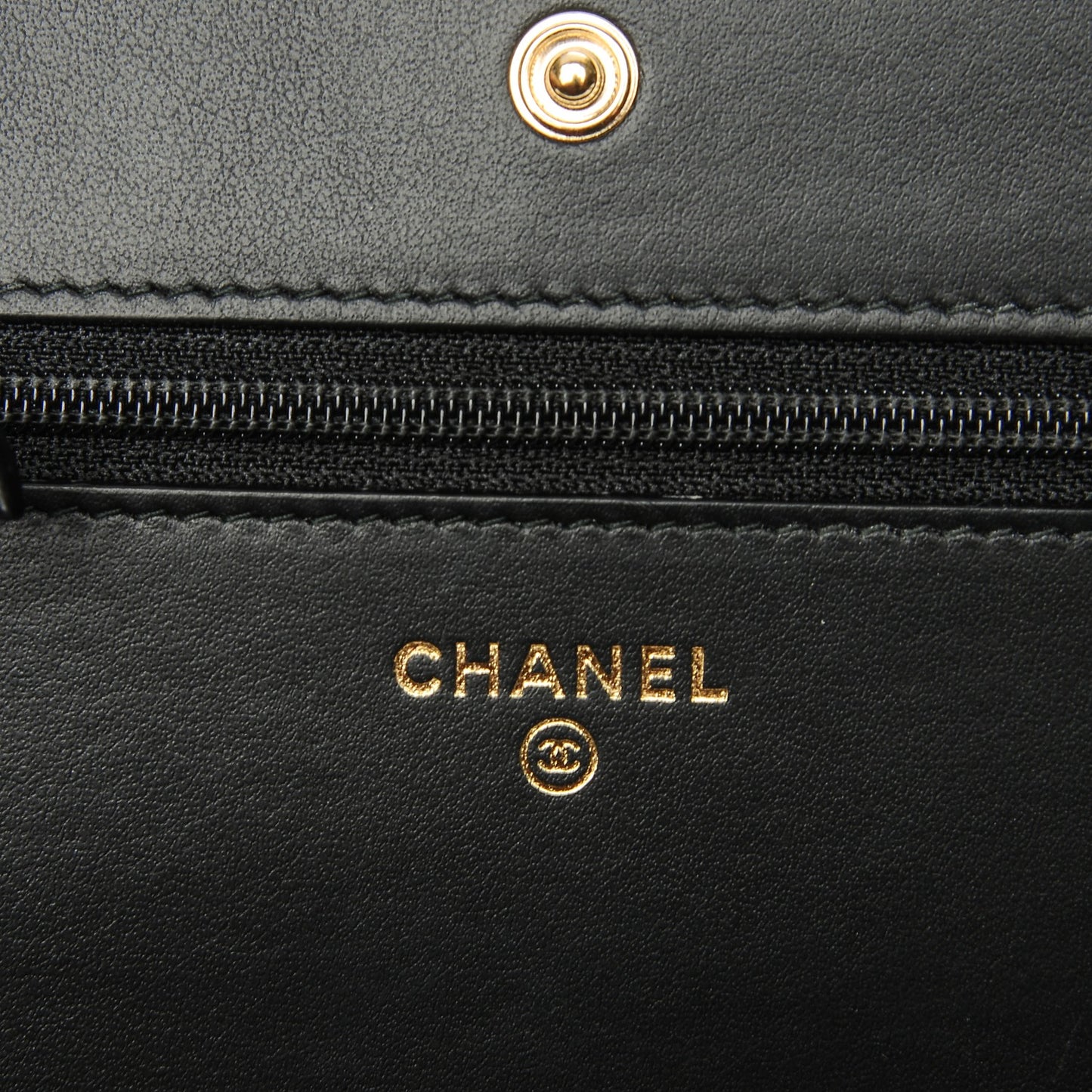 Aged Calfskin Quilted Lucky Charms 2.55 Reissue Wallet On Chain WOC Black