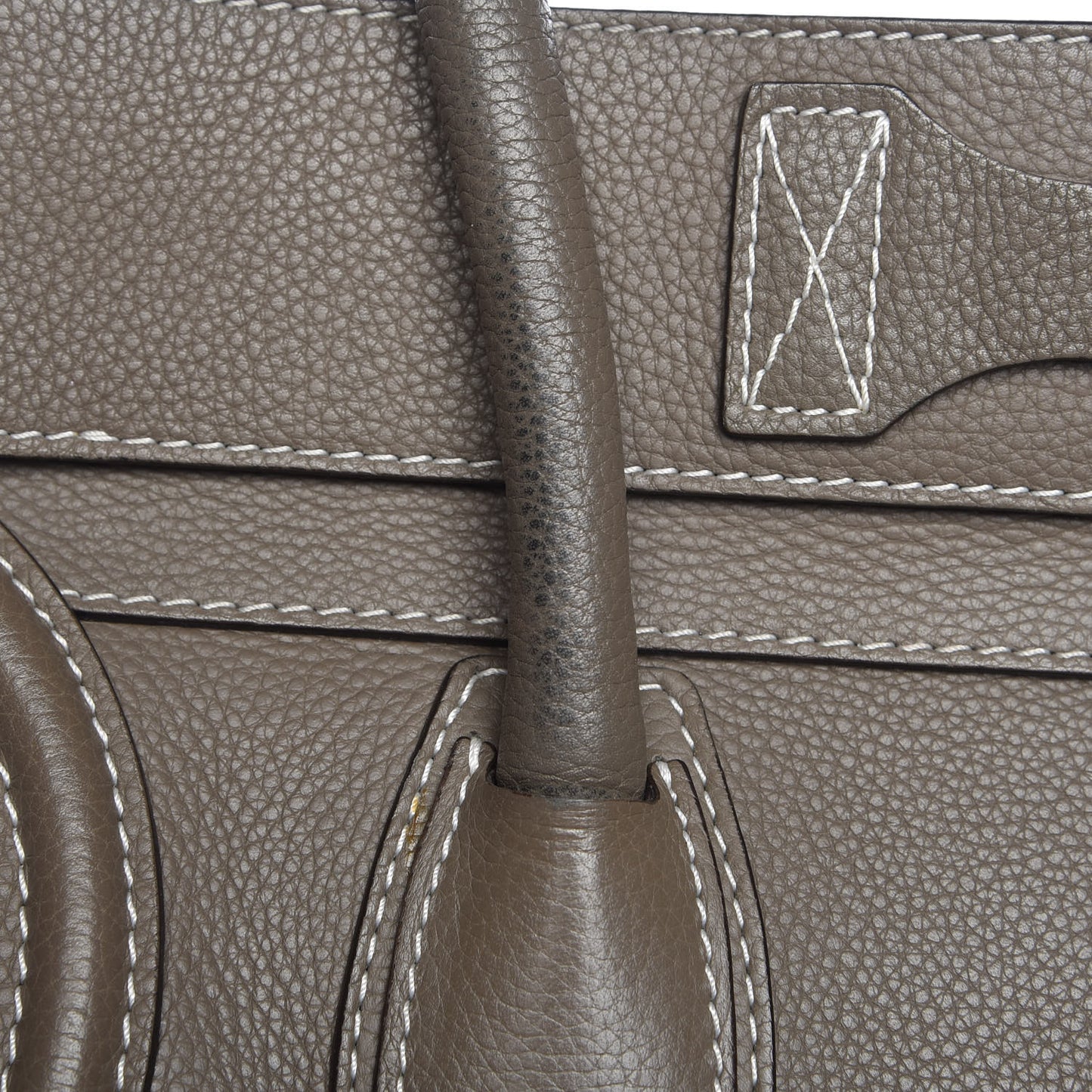 Drummed Calfskin Mini Luggage Souris