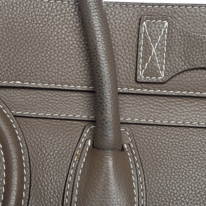 Celine Drummed Calfskin Mini Luggage Souris 12 of 18